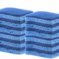 thumbnail image 1 of Non-Scratch Cellulose Sponge Scrub (12-Pack) Heavy Duty Kitchen Sponges Scrubbers with Scouring Pad (Blue), 1 of 7