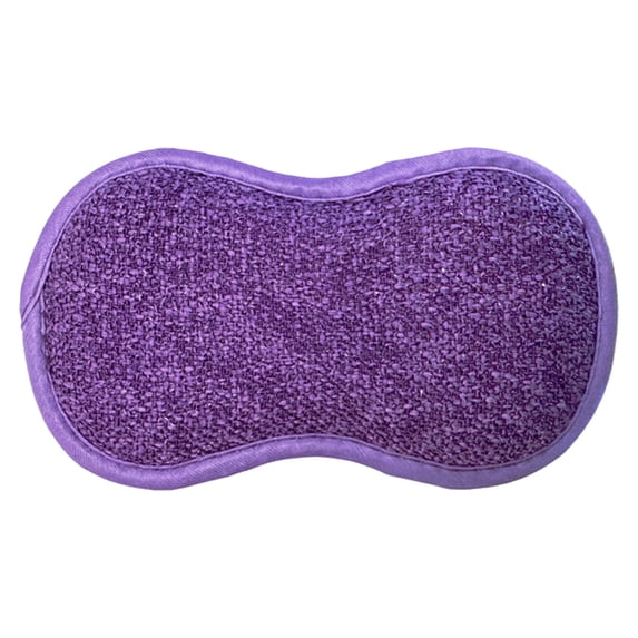 Non Scratch Microfiber Scrub Pad, Torqee Reusable Kitchen Sponge, Washable Dish Scrubber, for Pot Washing, Stove Wiping and Table Surface Cleaning, Violet