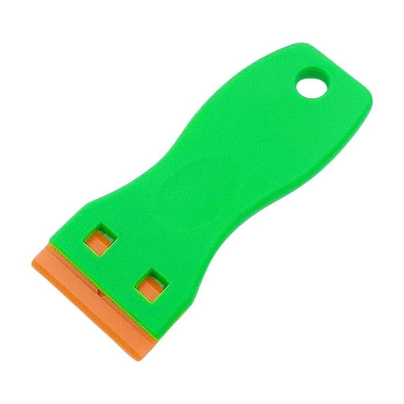 Non-Scratch Plastic Scraper Tool - Razor Blade for Removing Labels, Decals, Stickers - Adhesive Remover for Kitchen, Windows, Painted Surfaces