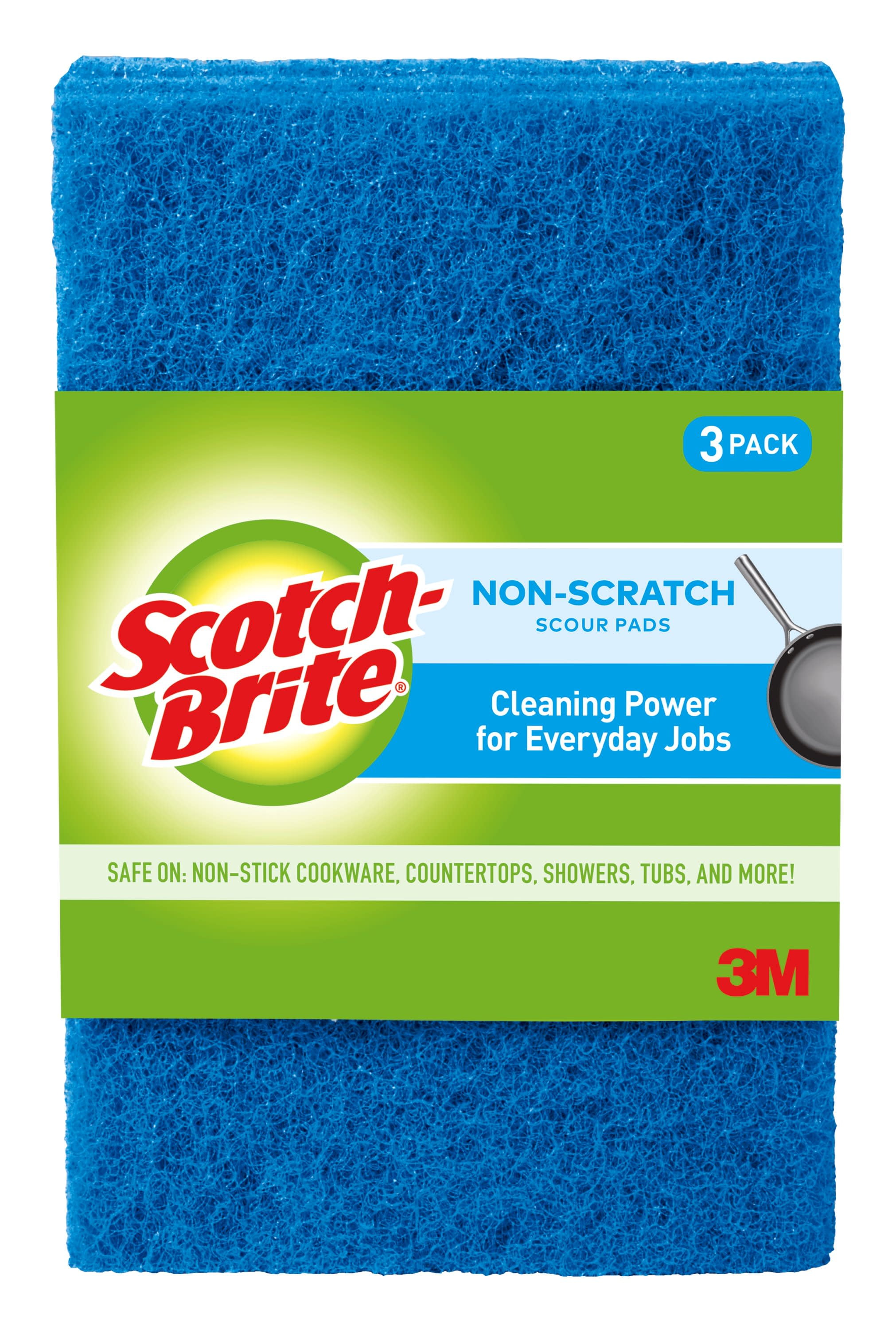 Non-Scratch Scour Pads, Size 3 x 6, Blue, 10/Carton Non-Scratch Scour Pads, Size 3 x 6, Blue, 10/Carton