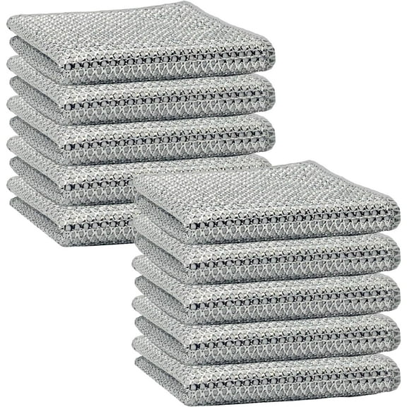 Non Scratch Wire Dishcloth Wet and Dry Dishwashing Rag Scrub Scratch Sponges Kitchen Dish TowelsTableware Scrubber Bathroom Doors and Windows Cleaning Cloths Travel Household Cleaning Supplies Tools