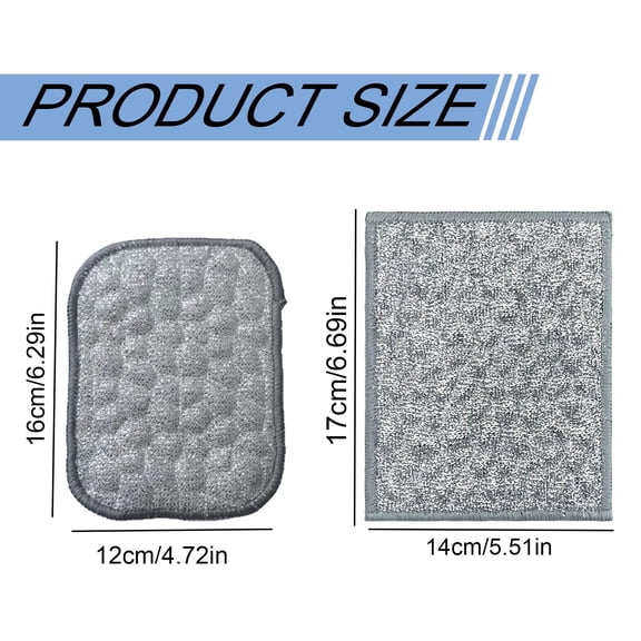 Non Scratch Wire Dishwashing Rags, Double Layer Metal Cleaning Cloths