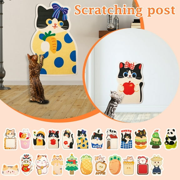 Non-Shedding Cat Scratching Post Vertical Wall Sticker Adhesive Scratching Mat Toy For Cats, Sofa Protector With Adhesive Installation For Furniture Protection, Wall-Mounted Cat