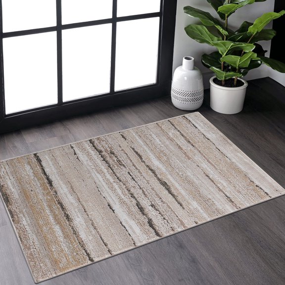 Non-Shedding Loop Pile Area Rug / Stain Resistant, Easy to Blot Stains