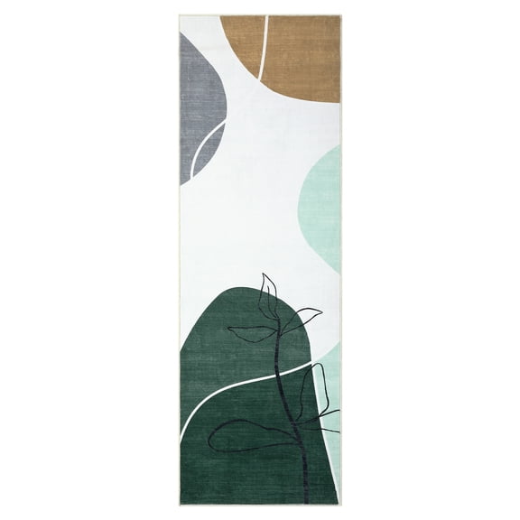 Non Shedding Runner Rug – Low Pile Soft Hallway Rug for Kitchen, Porch, Bedside & Modern Home Decor