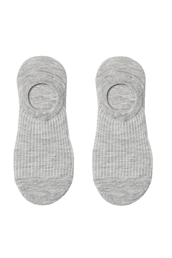 Non Silicone Trainer Socks For Men And Women Solid Casual Athletic Slipper Footwear, Grey