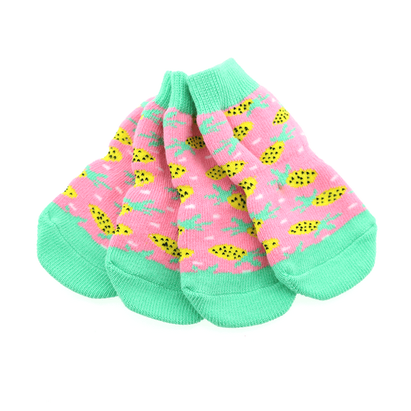 Doggie Design Non-Skid Dog Sock Pineapple / XL