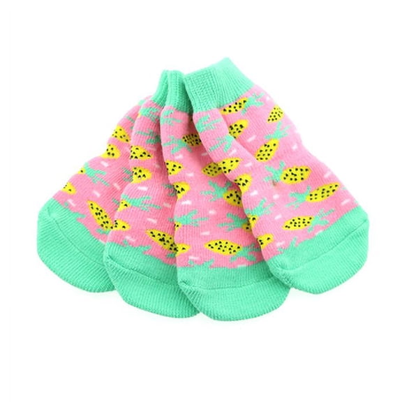 Doggie Design Non-Skid Dog Sock Pineapple / Small