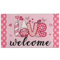 thumbnail image 1 of Non-Skid Door Mat - Innovative Design 30x17 Inch Protection Welcome Mat Welcome Love Valentine’s Day Layered Door Mats for Entryway Porch Entryway Home, 1 of 7