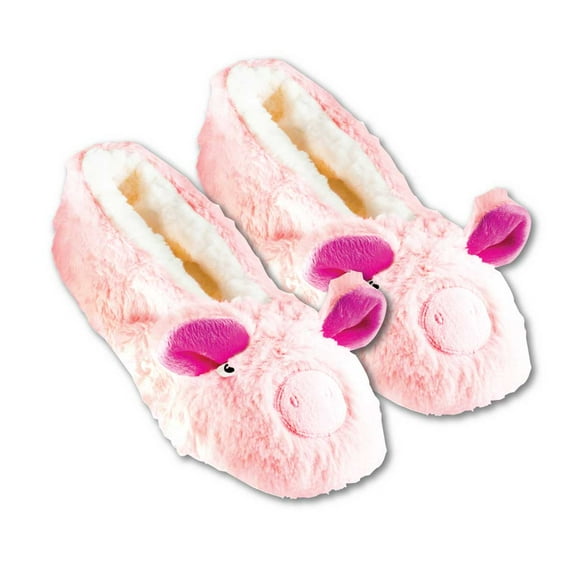 Non-Skid Shea Butter Infused Fuzzy Pig Slippers