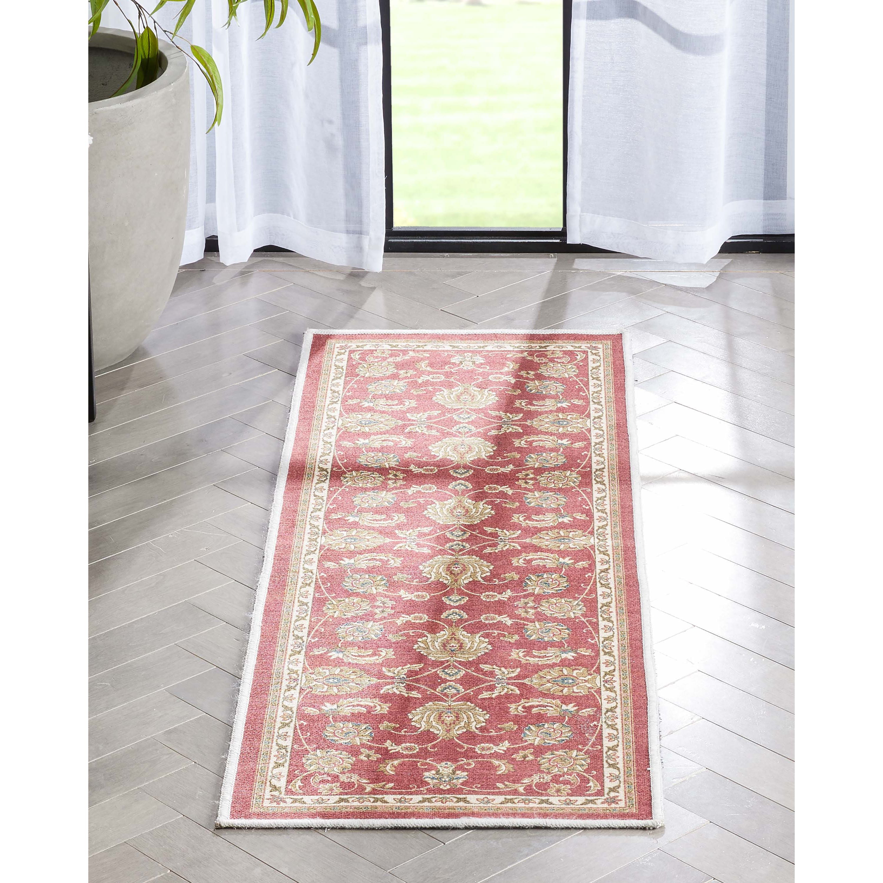 https://i5.walmartimages.com/seo/Non-Skid-Slip-Rubber-Back-Antibacterial-2x5-1-8-x-5-Door-Mat-Runner-Rug-Timeless-Oriental-Red-Traditional-Classic-Sarouk-Thin-Low-Pile-Machine-Washab_07df9db1-f4f3-4524-b743-b8aee70a1361.c183c945464defb8a7283dc503a48a3a.jpeg