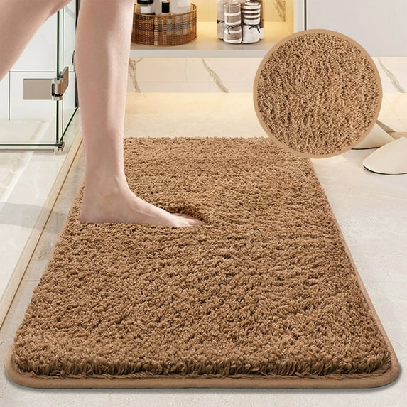 Non-Skid Standing Mat Non Slip Bath Mat - Thickened Restroom Floor Mat, Absorbent Bathroom Toilet/Bedroom Carpet/Entry Door Mat, Non-Skid & Comfortable