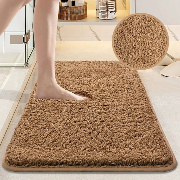 Non-Skid Standing Mat Non Slip Bath Mat - Thickened Restroom Floor Mat, Absorbent Bathroom Toilet/Bedroom Carpet/Entry Door Mat, Non-Skid & Comfortable