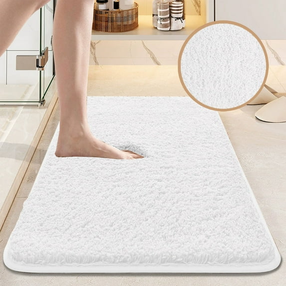 Non-Skid Standing Mat Non Slip Bath Mat - Thickened Restroom Floor Mat, Absorbent Bathroom Toilet/Bedroom Carpet/Entry Door Mat, Non-Skid & Comfortable