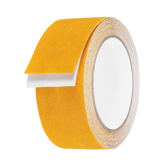Non Skid Tape 2 in x 16.5 ft Frosted Non Slip Grid Tape Self-Adhesive Backing for Stairs Treads, Yellow