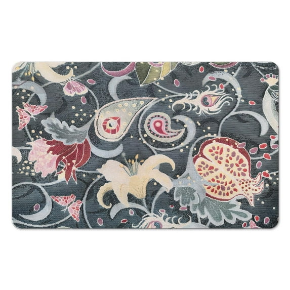 Non-Slip 20x32 inch Modern Floral Area Rug - Colorful Vintage Accent - Distressed Throw Floor Carpet to Enhance your Living Room or Bathroom Decor