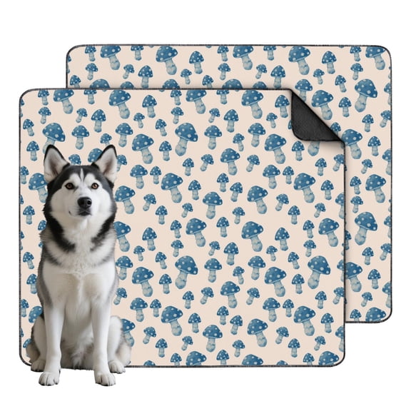 Non-Slip 35"x41" Washable Dog Training Pads, Reusable Potty Pads for Indoor Use with Leak Barrier and Greenery Prints (Plant patterns)