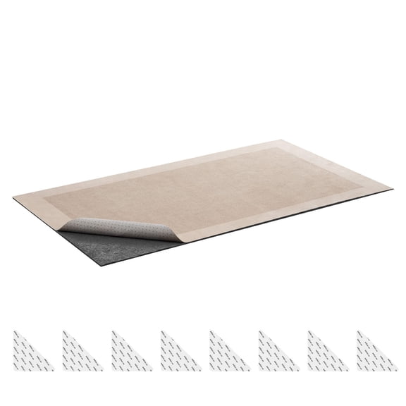 Non-Slip 3x5 ft Rug Pad for Hardwood Floors, Dual Surface Felt and Rubber Gripper, Carpet Area Mat for Secure Placement and Protection