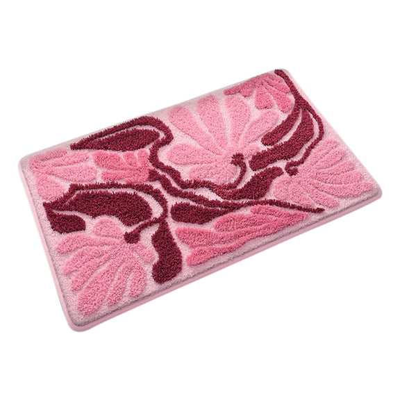 Non-Slip Absorbent Bath Mat, 16x24in (Hot Pink) - for Bathroom, Bedroom, Living Room Entrance