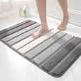 thumbnail image 1 of Non-Slip Absorbent Bathroom Floor Mat, Quick Drying Door Mat for Entryway, Soft Shower Foot Cushion for Bedroom Living Room, Gray Clouds Over City, by Zovey, 1 of 7