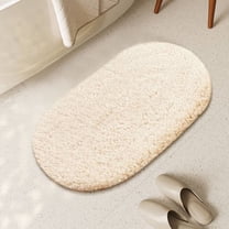 Non-Slip Absorbent Bathroom Mat - 23.6x35.4 Inch Microfiber Foam Floor Rug for Bathroom, Bedroom, Entryway - Quick-Dry, Machine Washable, Soft & Durable Household Carpet