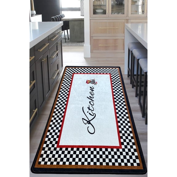 Non-Slip Area Rug, 100% Polyester, 31.5 x 47.2 inches | 10 mm Pile Height, Antibacterial, Machine Washable | Durable & Easy Care, Soft and Stylish Design