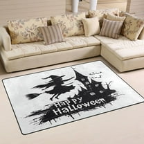 Non-Slip Area Rug 31"x20" Indoor Washable Floor Mats Carpet Printed for Living Room, Bedroom, Home Decor A Creepy Castle