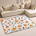 thumbnail image 1 of Non-Slip Area Rug 36"x24" Indoor Washable Floor Mats Carpet Printed for Living Room, Bedroom, Home Decor Orange and Black Canes Pumpkins, 1 of 7
