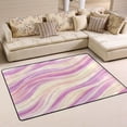 thumbnail image 1 of Non-Slip Area Rug 36"x24" Indoor Washable Floor Mats Carpet Printed for Living Room, Bedroom, Home Decor Pastel Pink Wavy Lines, 1 of 7