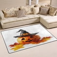 thumbnail image 1 of Non-Slip Area Rug 60"x39" Indoor Washable Floor Mats Carpet Printed for Living Room, Bedroom, Home Decor Halloween Pumpkin with Witch Hat, 1 of 7