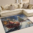 thumbnail image 1 of Non-Slip Area Rug 63x48in Indoor Washable Floor Mats Carpet Printed for Living Room, Bedroom, Home Decor Christmas Street Scene, 1 of 7