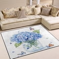 thumbnail image 1 of Non-Slip Area Rug 63x48in Indoor Washable Floor Mats Carpet Printed for Living Room, Bedroom, Home Decor Hydrangeas and Butterflies, 1 of 7
