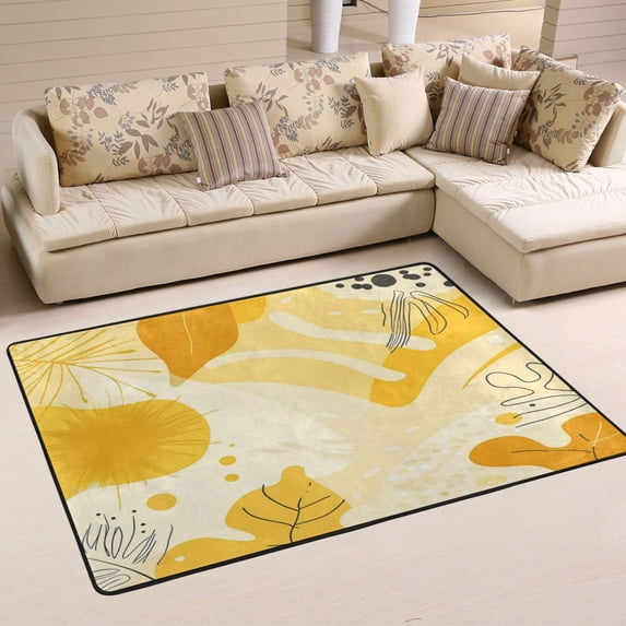 Non-Slip Area Rug 72"x48" Indoor Washable Floor Mats Carpet Printed for Living Room, Bedroom, Home Decor Abstract Summer Background
