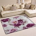 thumbnail image 1 of Non-Slip Area Rug 72"x48" Indoor Washable Floor Mats Carpet Printed for Living Room, Bedroom, Home Decor Magenta Roses, 1 of 7