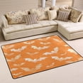 thumbnail image 1 of Non-Slip Area Rug 72"x48" Indoor Washable Floor Mats Carpet Printed for Living Room, Bedroom, Home Decor Orange and White Bats, 1 of 7