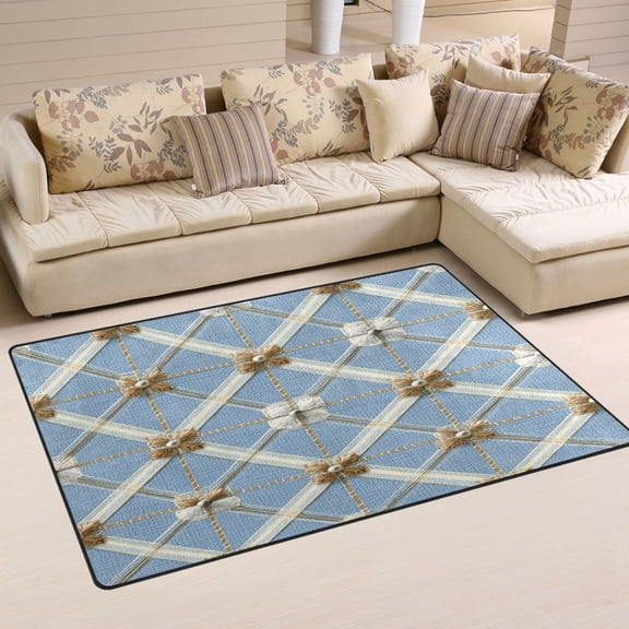 Non Slip Area Rug Living Room Mat Soft Washable Carpet for Home Decor Small Brown Bows 31 x 20 inch