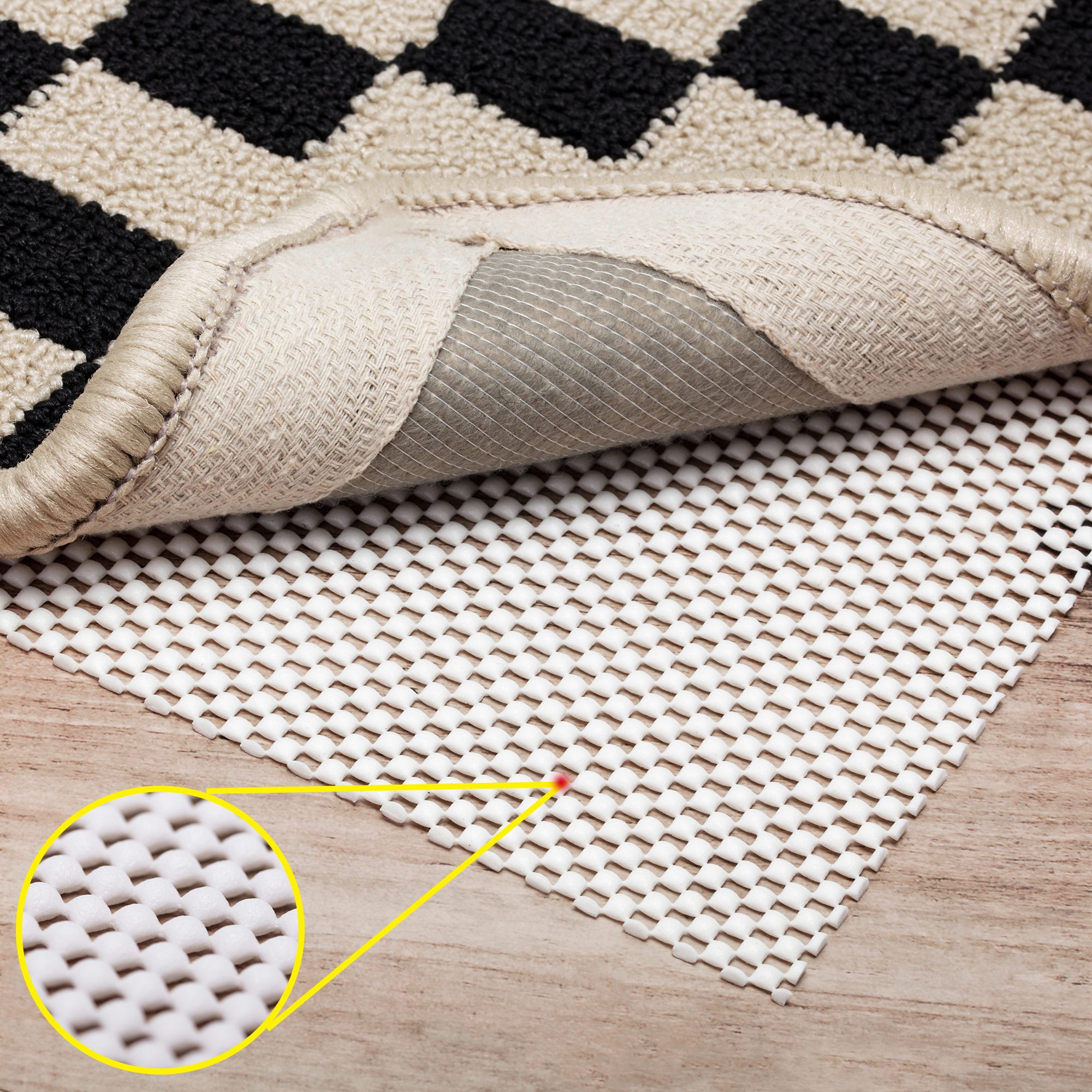 Non-Slip Area Rug Pad, Anti Skid Carpet Mat, Kitchen Rug Super