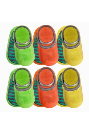 Baby Non-Slip Grip Socks | Full Grip Sole 6-Pack (6–12 Months)