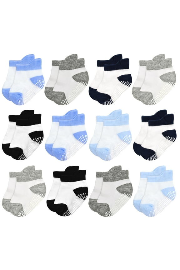 Non-Slip Baby Socks Infant Girls Boys Ankle Anti Slip Socks With Grips For 0-12 Month Toddler 1-5 Years Kids