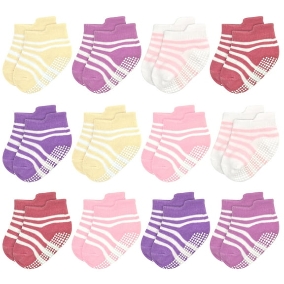 Non-Slip Baby Socks Infant Girls Boys Ankle Anti Slip Socks With Grips For 0-12 Month Toddler 1-5 Years Kids