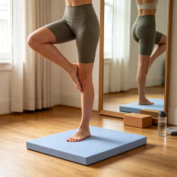 Non-Slip Balance Pad, Supporting Pad Home Fitness, Gym Exercise Mat for Physical Therapy, Stability Workout, Knee and Ankle Exercise, Strength Training, Chair Cushion for Adults, Kids, and Travel