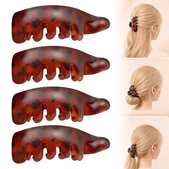 Non-Slip Banana Hair Clip, Non Slip Banana Clips for Thin Hair, Gripper Grip Vintage Clincher Combs, for Women Styling Accessories, Strong Hold, Suitable for Thick Or Thin Hair (A)