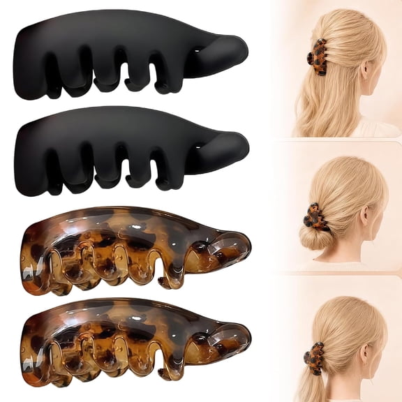 Non-Slip Banana Hair Clip, Non Slip Banana Clips for Thin Hair, Gripper Grip Vintage Clincher Combs, for Women Styling Accessories, Strong Hold, Suitable for Thick Or Thin Hair (B+C)