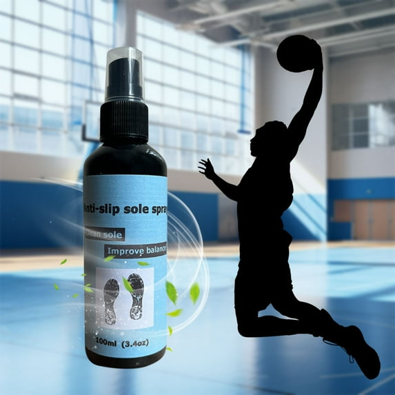 Non-Slip Basketball Shoe Grip Spray - 100ml Traction Enhancer for Sneakers, Leather Shoes & Court Shoes - Improves Sole Traction Indoor & Outdoor