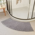 thumbnail image 1 of Non Slip Bath Mat, Absorbent Fan Shaped Shower Floor Mat with Soft TPR Backing, Modern Bathroom Carpet for Household Safety, 1 of 7