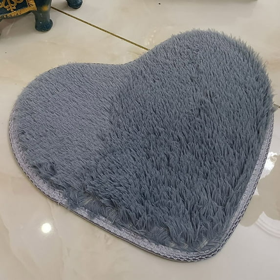 Non-Slip Bath Mat Cozival Non-Slip Bathroom Mat 40X28Cm - Absorbent Microfiber Rug for Bathroom & Kitchen Floor, Decorative Anti-Skid Toilet Shower Mat, Absorbent Toilet Rug, Grey