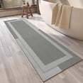 thumbnail image 1 of QiCaiJia Non Slip Bathroom Rugs, Absorbent Quick Dry Thin Bath Mat With Rubber Backing For Bathroom Floor Fit Under Door 17"x59" Light Gray, 1 of 9