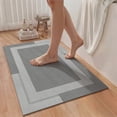 thumbnail image 1 of QiCaiJia Non Slip Bathroom Rugs, Absorbent Quick Dry Thin Bath Mat With Rubber Backing For Bathroom Floor Fit Under Door 20"x32" Light Gray, 1 of 9