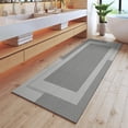 thumbnail image 1 of QiCaiJia Non Slip Bathroom Rugs, Absorbent Quick Dry Thin Bath Mat With Rubber Backing For Bathroom Floor Fit Under Door 24"x70" Light Gray, 1 of 8