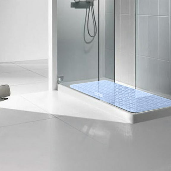 Non Slip Bath Mat, Shower Floor Pad With Massage Dots, Waterproof Fast Dry Plastic Bathroom Rug, Double Anti-Slip Protection, Drainage Design, For Tub Security